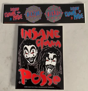 INSANE CLOWN POSSE 2-Pack of Stickers Bizzar Bizaar & Clown Faces NEW OFFICIAL - Picture 1 of 1