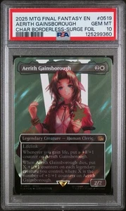 PSA 10 Magic The Gathering Magic The Gathering Final Fantasy Aerith Gainsborough Surge Foil 0519 - Imagen 1 de 2