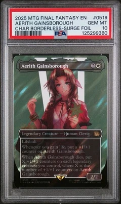 PSA 10 Magic the Gathering MTG Final Fantasy Aerith Gainsborough Surge Foil 0519 - Image 1 of 2