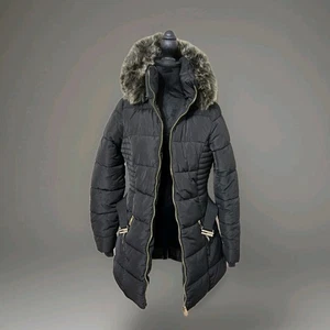 YMI Polyfill Puffer Jacket with Faux Fur Trim Hood and Pop Zippers M Style J1538 - Picture 1 of 21