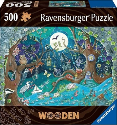 NEW Ravensburger 500 Pieces Wooden Jigsaw Puzzle Fantasy Forest - Image 1 of 4
