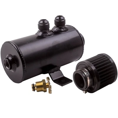 Serbatoio Di Cattura Dell'olio 750ml Universale Alluminio Oil Catch Tank - Imagen 1 de 4