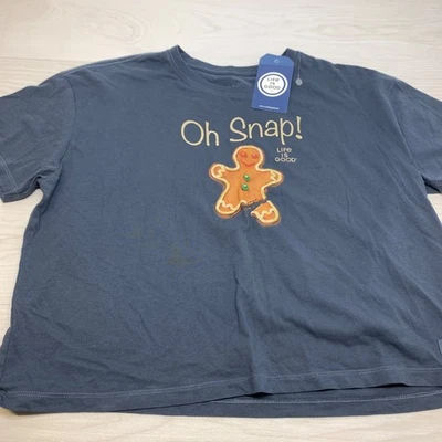Camiseta Life is Good Crusher Manga Corta Pan de Jengibre Oh Snap Navidad Vacaciones XL Foto 1 de 4