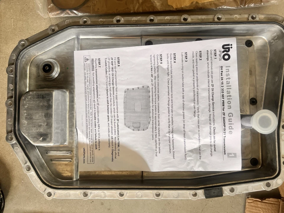 Kit de filtro y cárter de aceite ZF Auto Trans para BMW Z4 2006-2011 41RDNG Foto 1 de 4