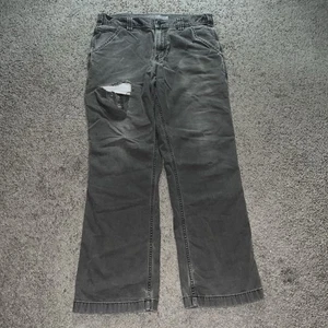 Pantalones de trabajo Carhartt para hombre 34x32 calce relajado desgastados hechos en Nicaragua gris - Imagen 1 de 8