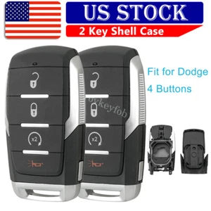 2 Para 2019 2020 2021 2022 Dodge Ram 1500 Control Remoto Inteligente Llavero Carcasa Estuche Cubierta - Imagen 1 de 11