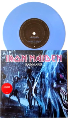 NM/NM Iron Maiden: Rainmaker / Dance Of Death 2003 EMI UK 7” Blue Vinyl 45 - Image 1 of 2