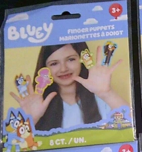 NEW pack BLUEY finger puppets 8 ct each bag birthday party favors - Picture 1 of 1
