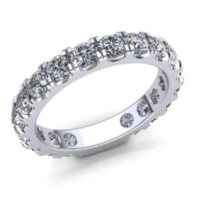 Genuine 0.5ct Round Diamond Ladies Stackable Anniversary Wedding Band 14K Gold - Image 1 of 4