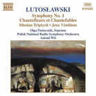 Witold Lutosław Lutosławski: Symfonia nr 1/Chantefleurs Et Cha (CD) (IMPORT Z WIELKIEJ BRYTANII)