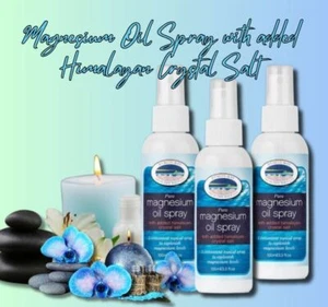 Magnesium Oil Spray with added Himalayan Crystal Salt 3 x 100ml - Picture 1 of 3