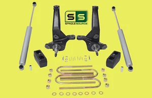 4" / 3" Lift Kit Spindles/Lift Blocks/ 2 Rear Shocks FOR 01 - 10 Ford Ranger 2WD - Bild 1 von 1