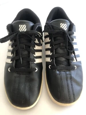 Zapatillas bajas K-Swiss Varsity blancas y negras a rayas talla 5 juveniles 83643 Foto 1 de 4