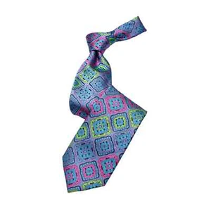 Rocky 3 | Multi-Color Lavender Geometric | Necktie and Pocket Square - Picture 1 of 1