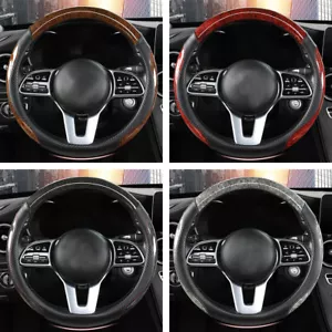 1x Peach Wood Grain Car Steering Wheel Cover Non-Slip Universal Accessories 38cm - Bild 1 von 16