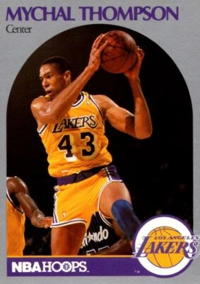 1990-91 Hoops Mychal Thompson Los Angeles Lakers #NNO - Image 1 of 2