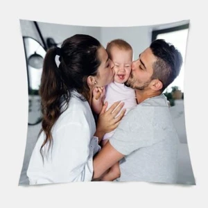 Custom Throw Pillow Cover, Personalized Photo Pillow Case 16x16 Inches - Picture 1 of 3