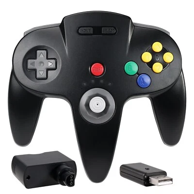 Wireless Switch N64 Controller Joysticks 2.4 GHz Gamepad with USB& N64 Receiver - Image 1 of 4