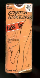 Fay's Drugs Stores 2 PAAR Stetch Strumpfhalter Strümpfe Gr. 8 1/2 - 9 1/2 beige 70er Jahre - Bild 1 von 2