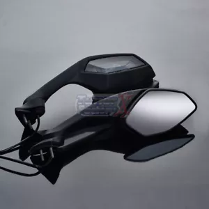 Replacement LED DRL mirrors black for Yamaha YZF-R1 L&R Sides PAIR R1 R6 17-20 - Bild 1 von 6