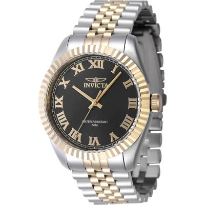 Reloj Hombre Invicta Especialidad Esfera Negra Dos Tonos Acero Pulsera Cuarzo 47401 Foto 1 de 2