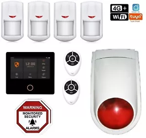 Pet immune 4G+Wifi Touch Screen Wireless Home Security DIY House Alarm System - Picture 1 of 9