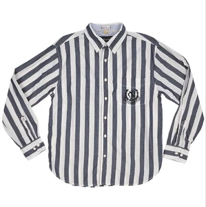 Nautica Jeans Co. Button Up Shirt Mens Striped Crest - Picture 1 of 14