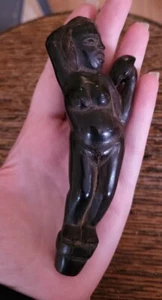 Antike Akt Wenge Holzschnitzerei Afrika Figur Fruchtbarkeit Totem - Flaschenverschluss-- Bott - Bild 1 von 5