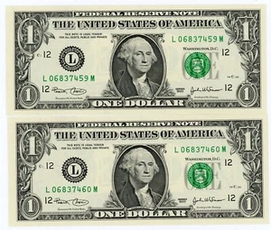 US/Federal Reserve note ... P-115a (Fr-1930L) .. 1 Dollars ... 2003 .. Ch *UNC* - Picture 1 of 2