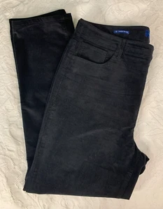 Talbots Black Velveteen Slim Pants size 16 Classic Stretch Gothic Witchy Capsule - Picture 1 of 12