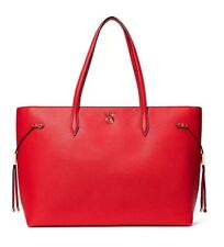 NWT VICTORIA'S SECRET THE VICTORIA CARRY- ALL LARGE TOTE  BAG - RED SHOULDER BAG