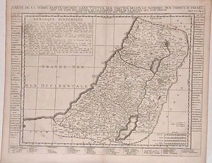 Antike Landkarte, Chatelain, Carte de la Terre Sainte - Bild 1 von 1