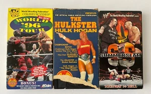 WWF VHS Tape Lot of 3 World Tour 96 Summerslam 98 The Hulkster Coliseum Video - Picture 1 of 5