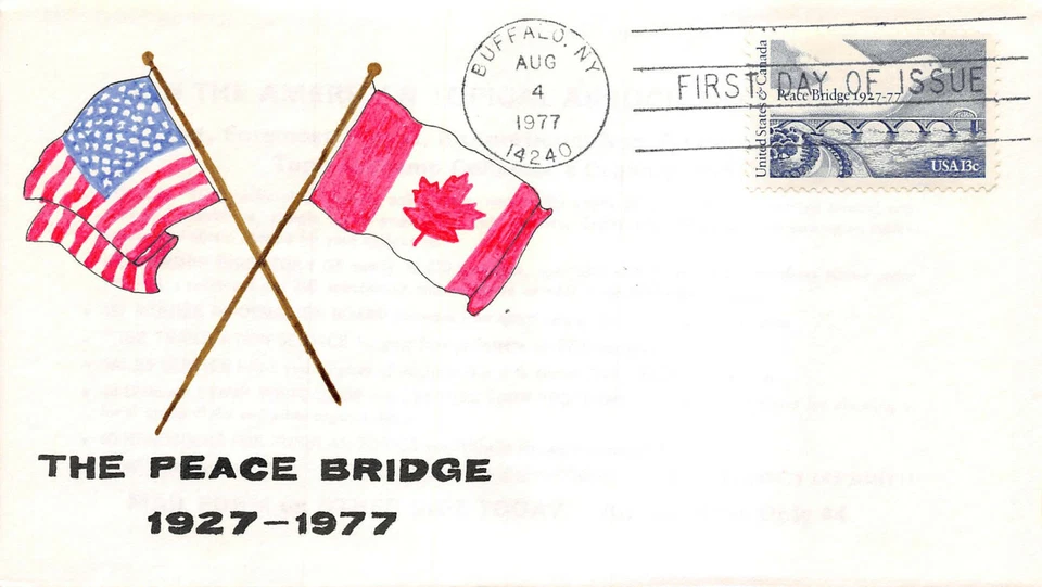  1721 13c Peace Bridge Sandra Haimerl H/P cachet, "of the period" [368794] - Image 1 of 1