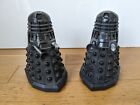 2 x Doctor Who 12? Black Sec Dalek Radio Remote Controlled RC Electronic Figure
