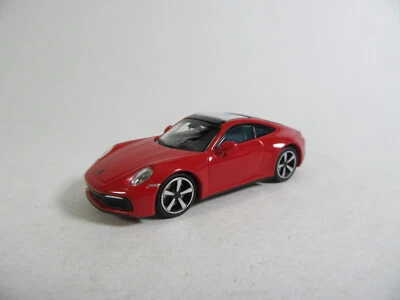 MINICHAMPS 1:87 2019 Porsche 911 4 S Carrera Rosso Modello Finito - Immagine 1 di 4
