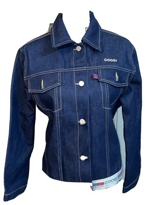 Chaqueta de mezclilla Coogi azul oscuro para mujer talla mediana nueva sin etiquetas Foto 1 de 4