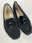Mephisto Black Suede Loafer Size 6.5 US /EU 4 Metal accents Cool Air
