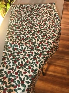 Custom-made w/Longaberger TRADITIONAL HOLLY Christmas Xmas fabric Table runner - Picture 1 of 1