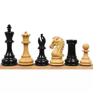 3.9" Craftsman Series Staunton Chess Pieces Only set-Triple weighted Ebony Wood - Picture 1 of 7