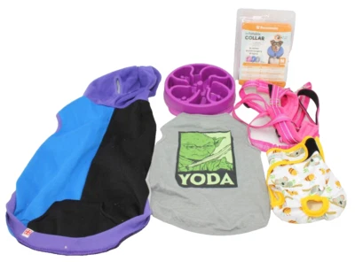 Lote de 6 Juguetes para Perros Tamaño Mediano Alimentación Lenta Tazón Lego Conjunto Cono Suave Pañal Arnes Foto 1 de 4