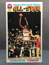 1976-77 Topps ELVIN HAYES Card No. 133 Crease-Free EX+ Washington Bullets