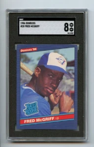 1986 Donruss Fred McGriff Toronto Blue Jays RC #28 ⭐️💥🎯 SGC Graded 8 - Picture 1 of 2
