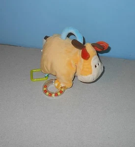 7" Demdaco Nat & Jules Activity Rattle Take Along Horse Stuffed Toy Animal - Picture 1 of 1