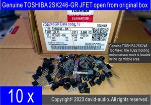 10 pairs (2SK246-GR + 2SJ103-GR) Genuine Toshiba JFET open from original box - Picture 1 of 7