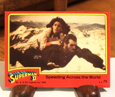 1980 Topps Superman II Movie Card #75 Speeding Across the World - Image 1 of 2