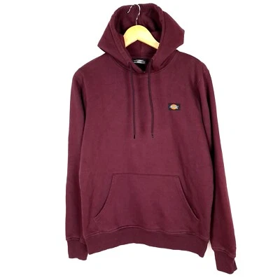 Jersey DICKIES Para Hombre Talla S Pullover con Capucha Bolsillo Canguro Algodón Borgoña Foto 1 de 4
