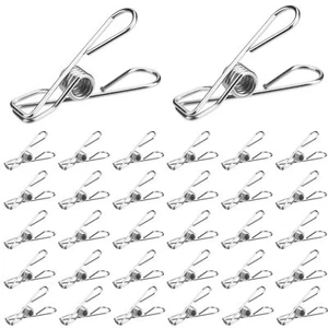 60 Pz Mollette in Acciaio Inox per Stendibiancheria, Mollette Panni, (N2i) - Foto 1 di 1