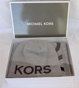 Michael Kors 2 Stück Wendemütze und Schal grau & schwarz Einheitsgröße NEU - Bild 1 von 8