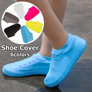 Resistant Silicone Overshoes Rain Waterproof Shoe Covers Boot Cover Protector - Picture 1 of 62